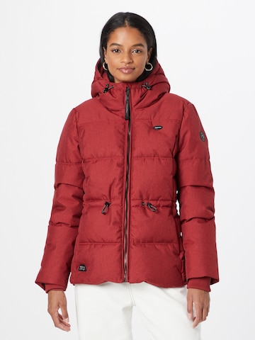 Ragwear Winter Jacket 'Calena' in Red: front