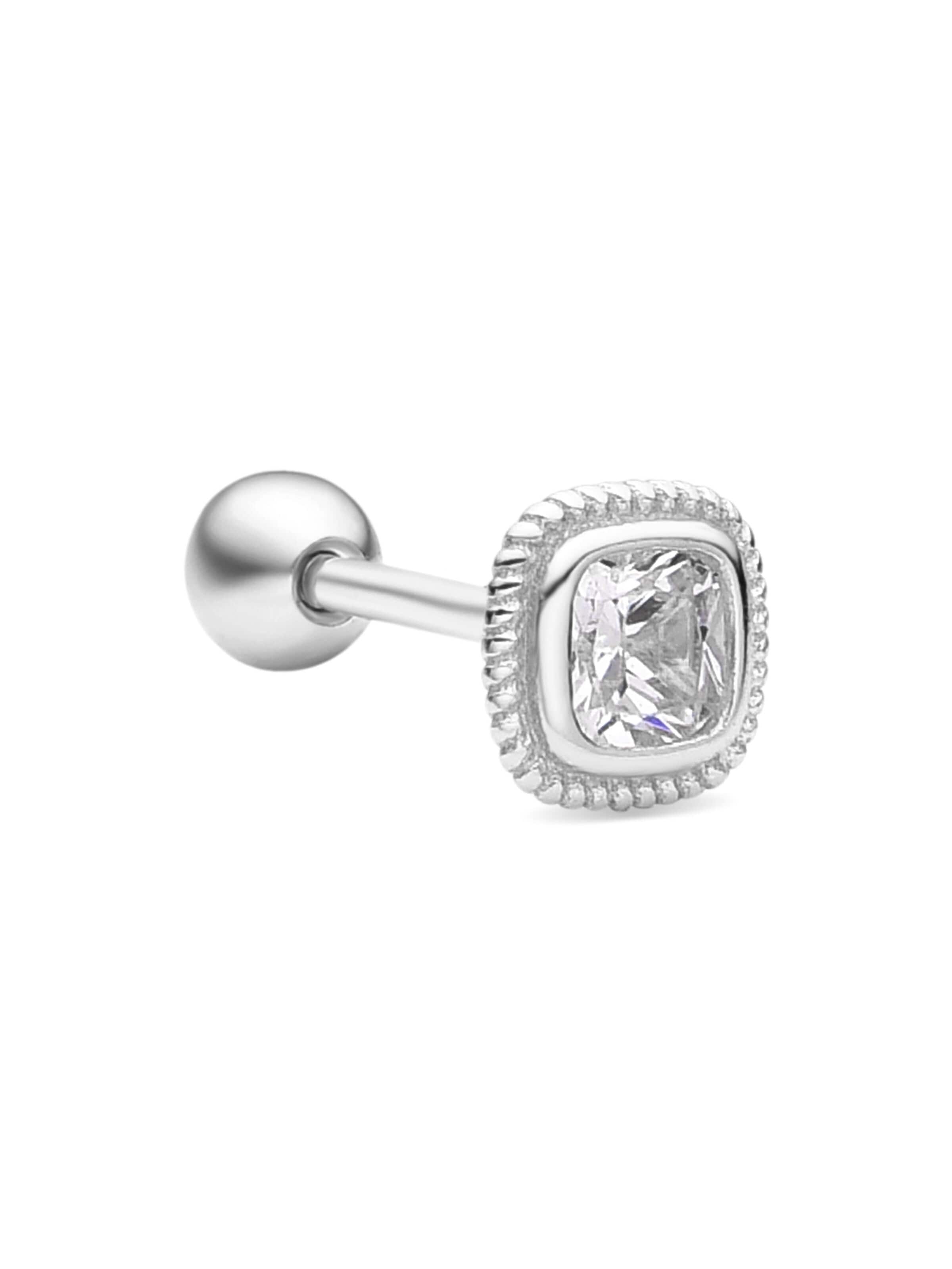 Luxenter - Piercings 'Keya' em branco: frente