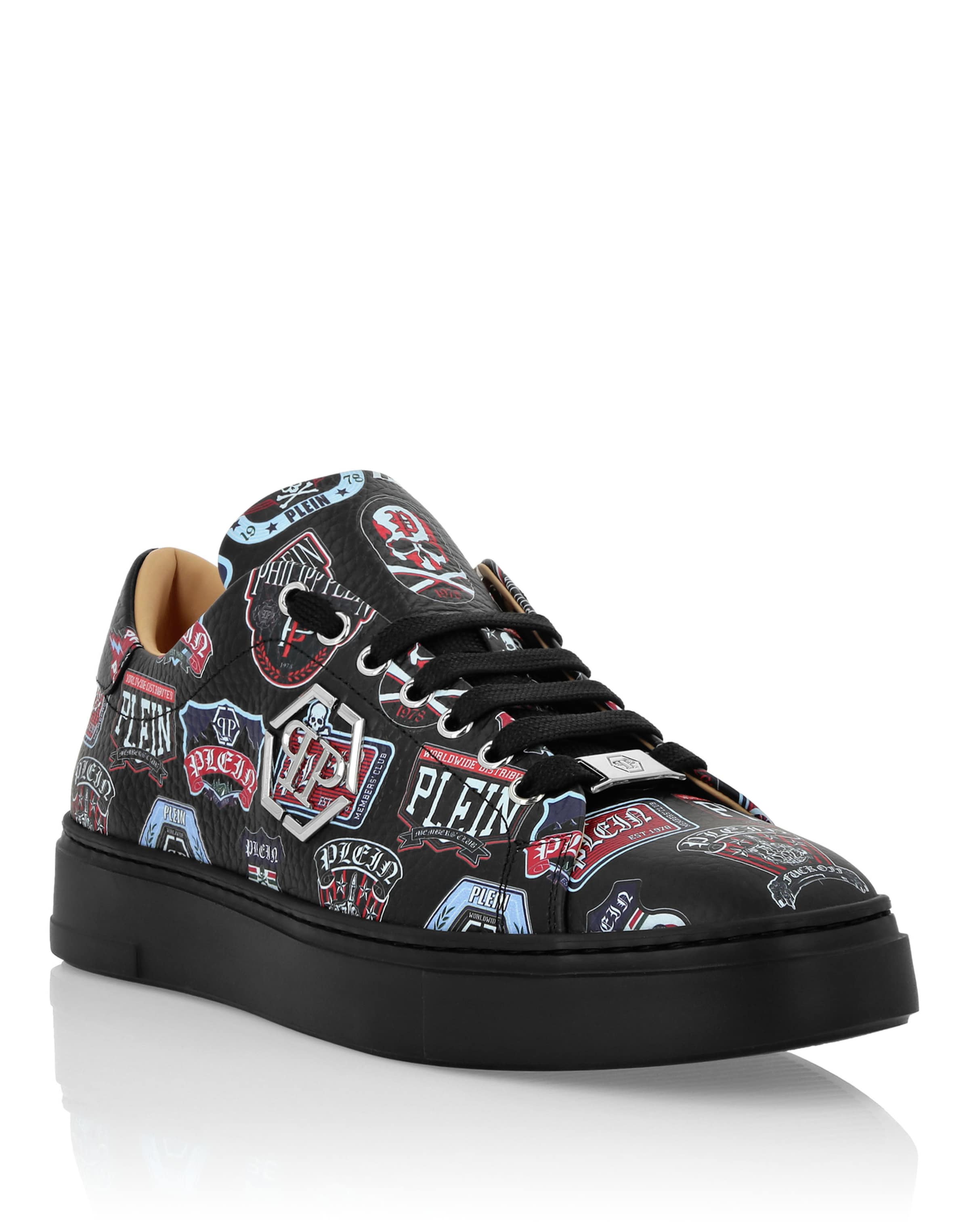Philipp Plein - Sapatilhas baixas em preto: frente