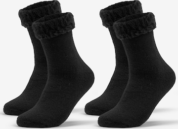 Occulto Socks 'Thermo Yuki' in Black: front