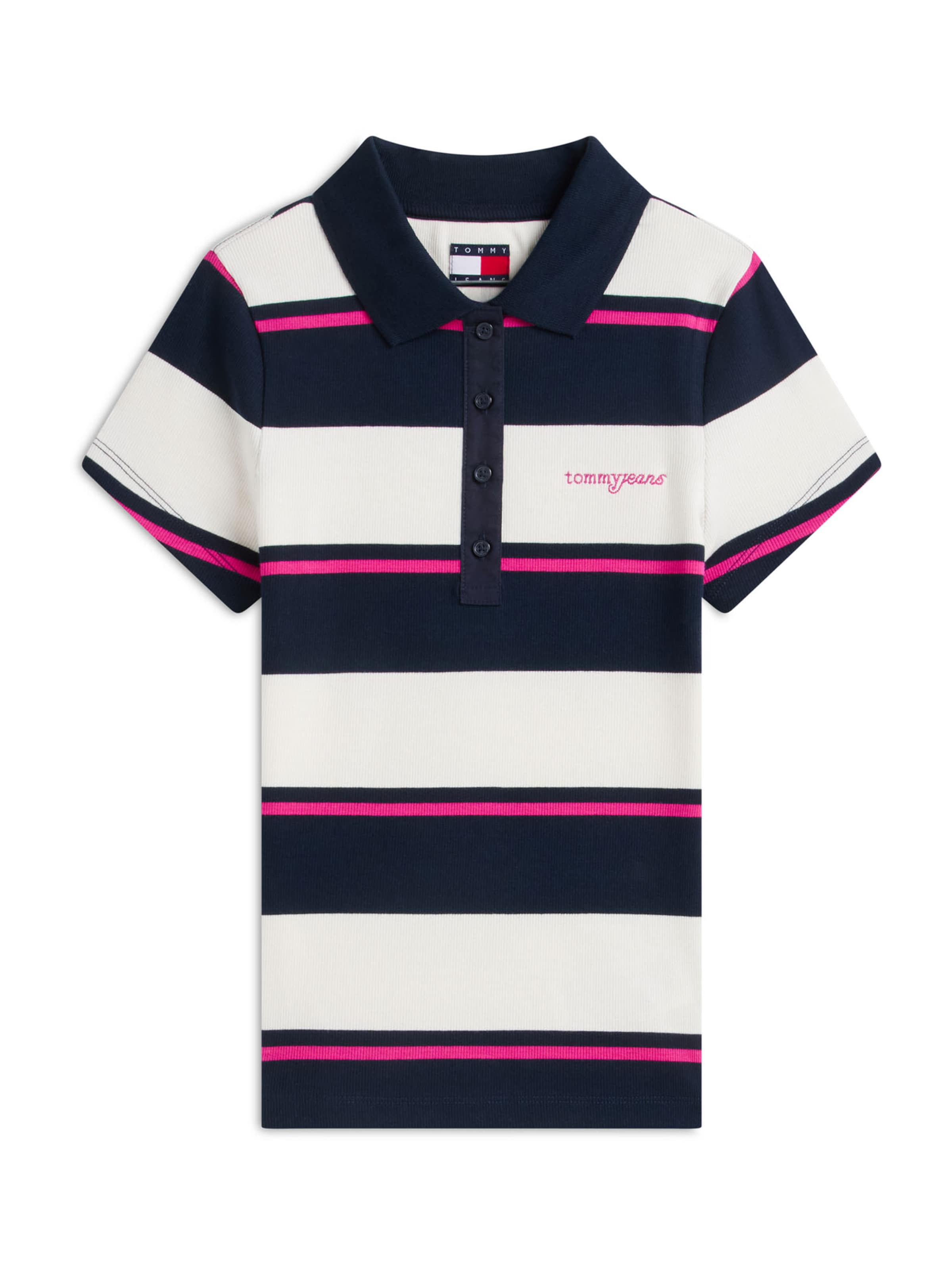 Tommy Jeans Poloshirt in Weiß: Vorderseite
