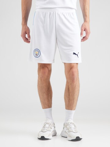PUMA Regular Sports trousers 'MCFC Replica' in White: front