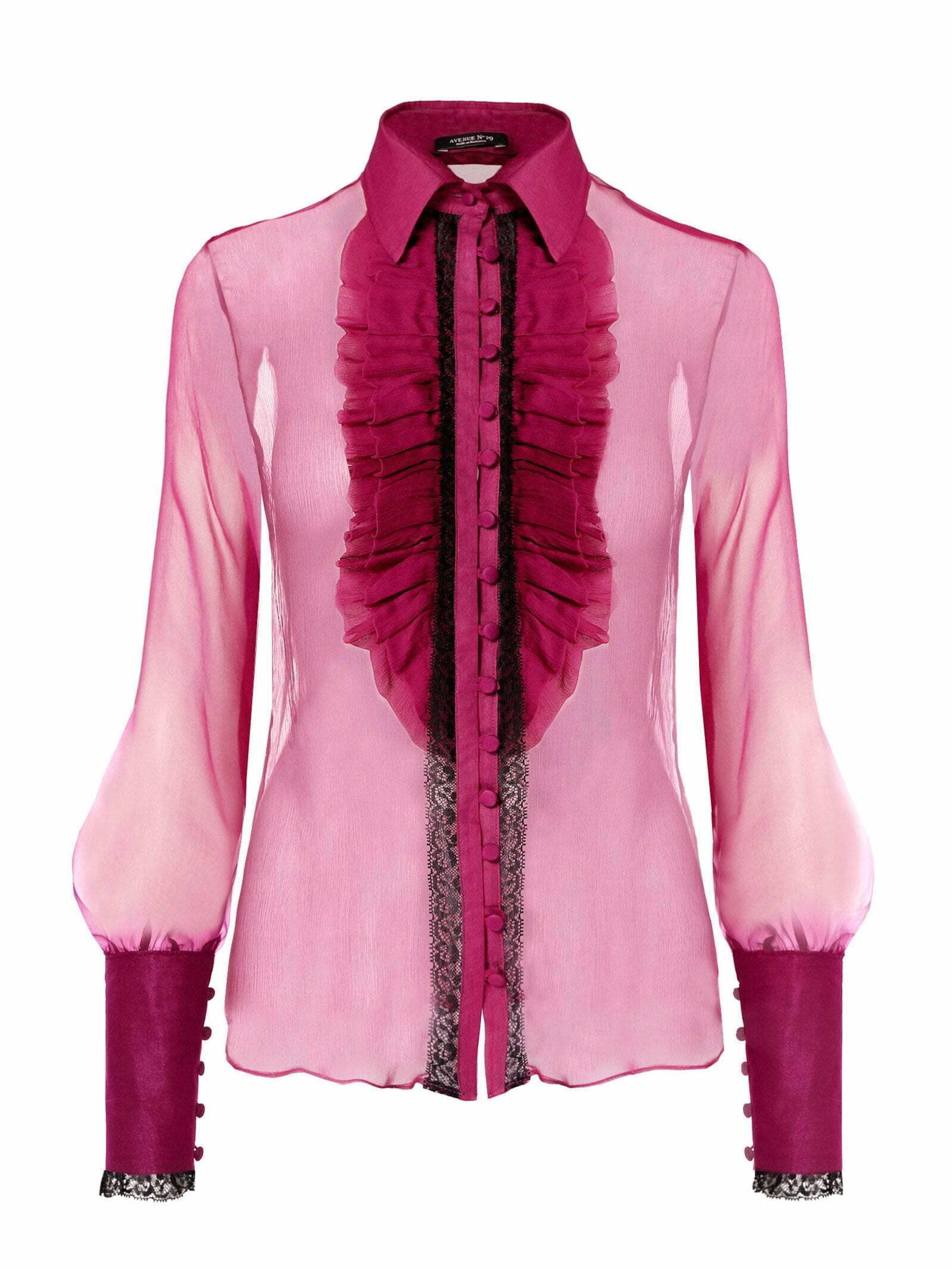 AVENUE N°29 Blouse in Roze: voorkant