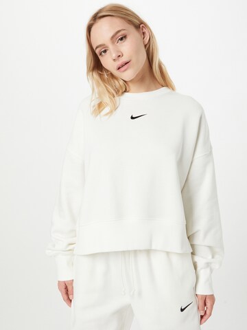 Nike Sportswear Sweatshirt 'Phoenix Fleece' in Beige: predná strana