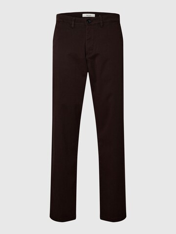 SELECTED Chino 'New Miles' in Bruin: voorkant