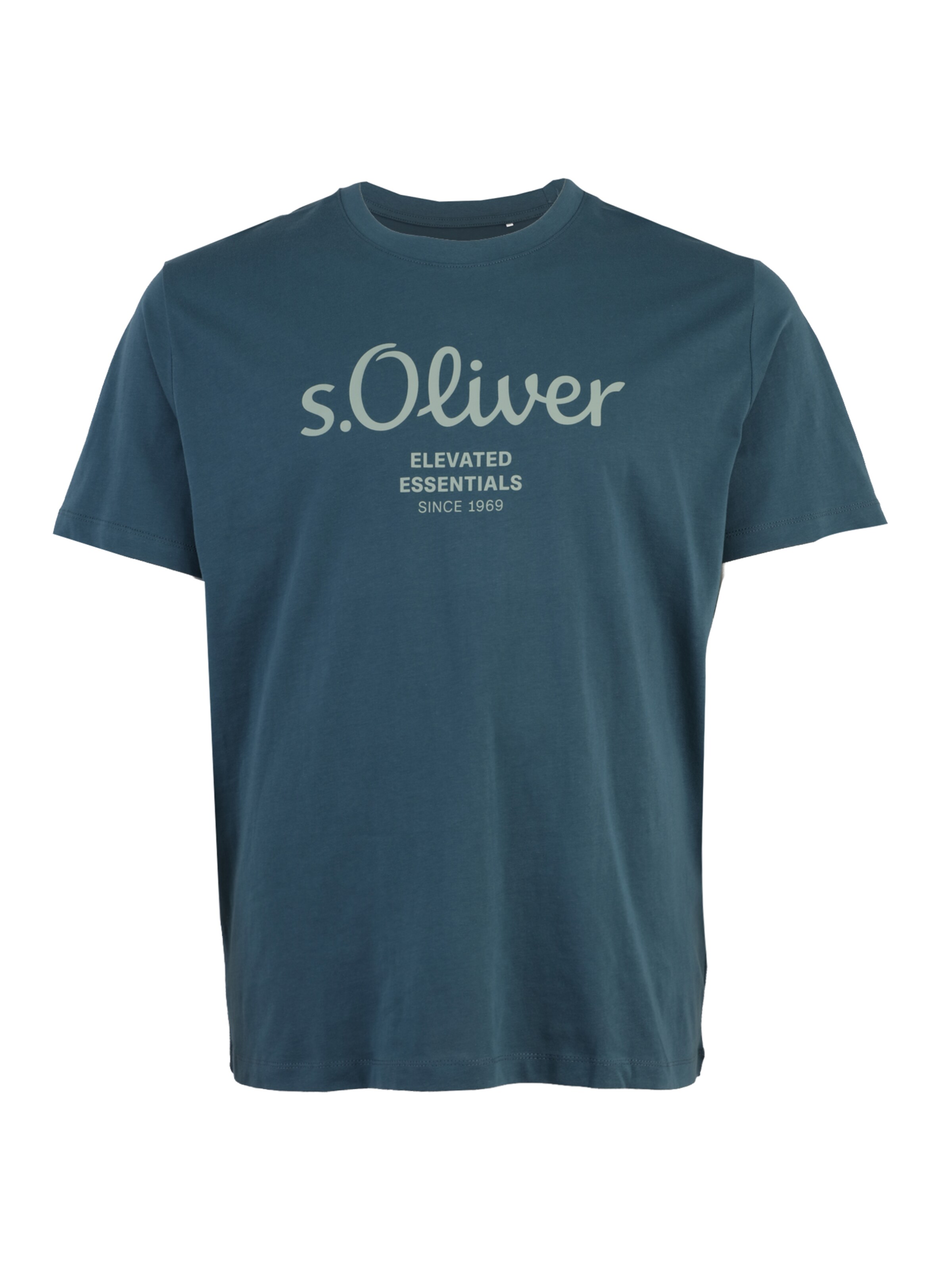s.Oliver Men Big Sizes Shirt in Blue: front