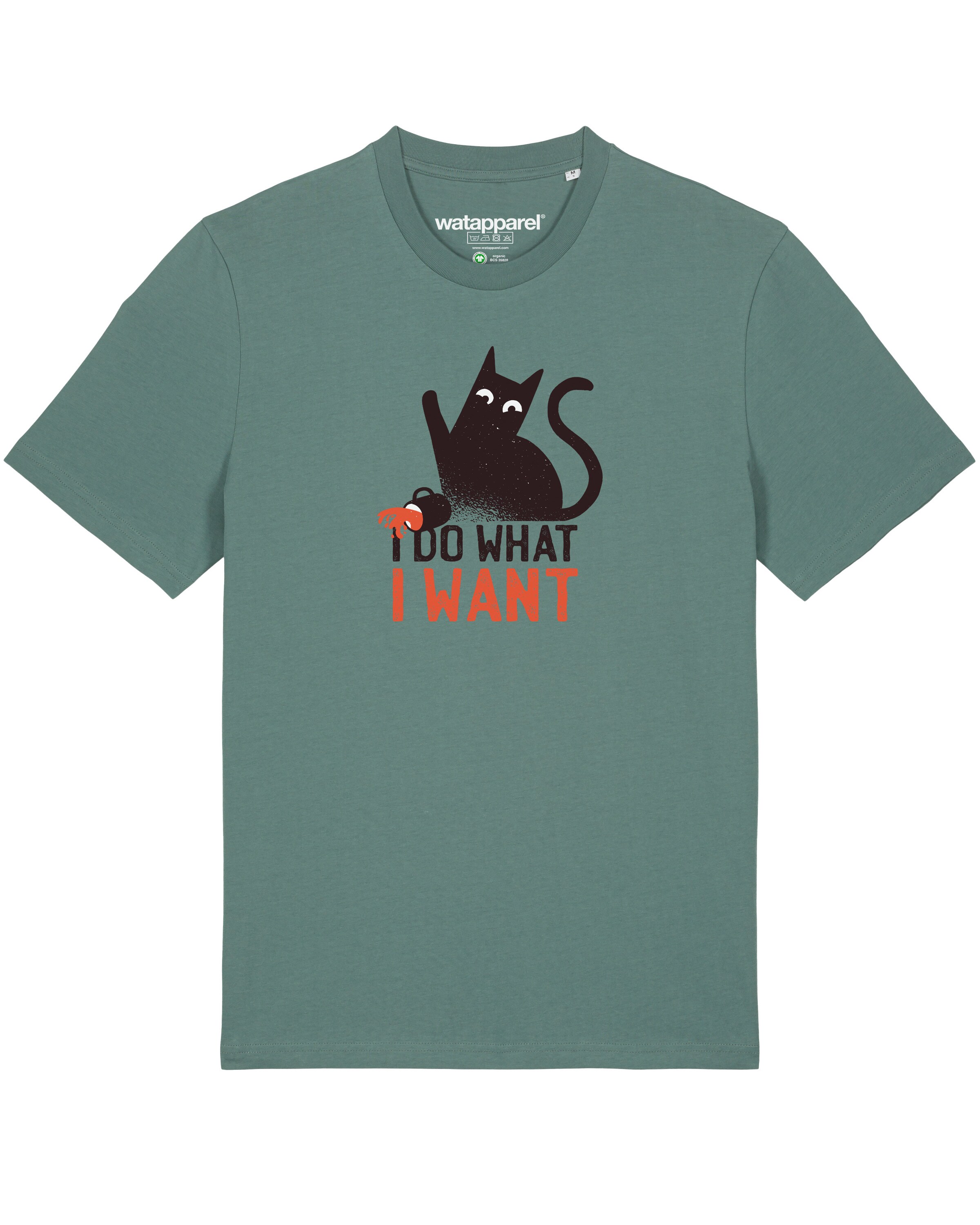 T-Shirt 'Cat' Watapparel en vert : devant