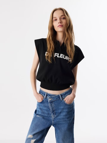 Twist Sweatshirt in Zwart: voorkant