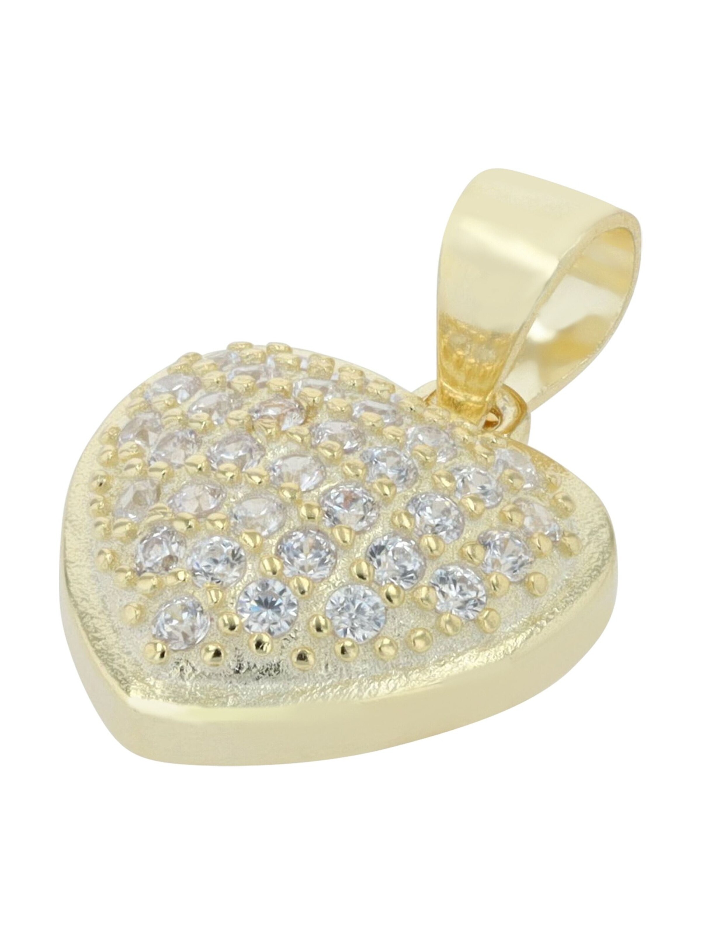 Akzent Pendant '"Darya" Damen - Herzanhänger Silber 925 - rhodiniert' in Gold: front