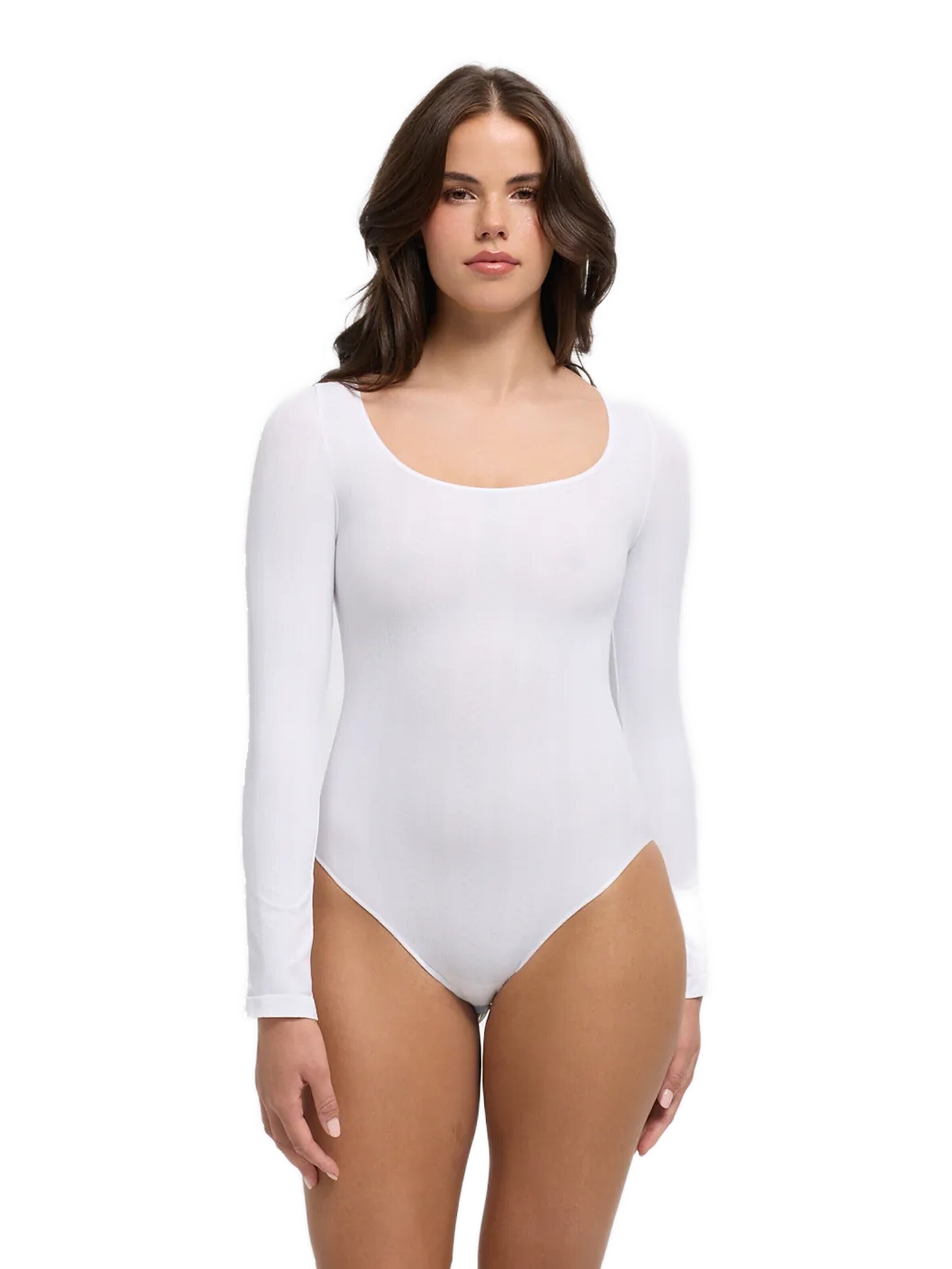 cfab - Body moldeador 'Longsleeve Bodysuit Sculpting Shapewear with Briefs' en blanco