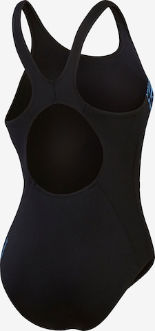 SPEEDO Bustier Sportbadeanzug in Schwarz