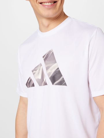 balta ADIDAS PERFORMANCE Sportiniai marškinėliai 'Designed For Movement Hiit'