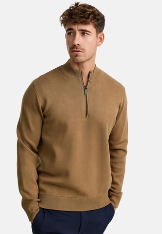 INDICODE JEANS Sweater 'Lukas' in Brown