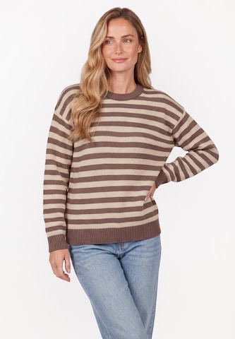 Pull-over usha BLUE LABEL en beige : devant