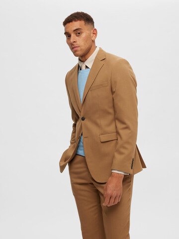 SELECTED HOMME Regular Fit Hemd 'Owen' in Beige