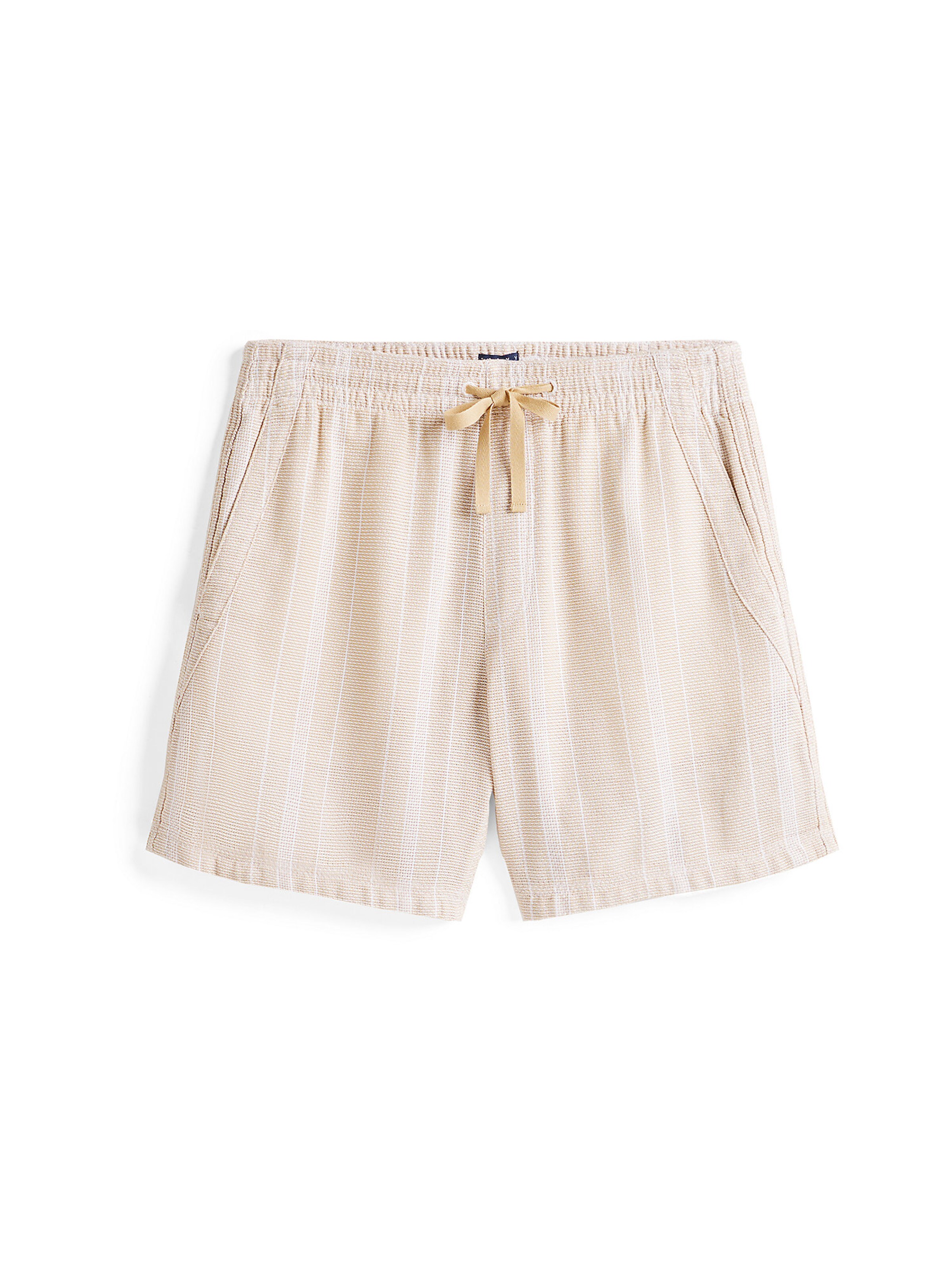 Tommy Jeans Pantalon en sable / blanc, Vue avec produit