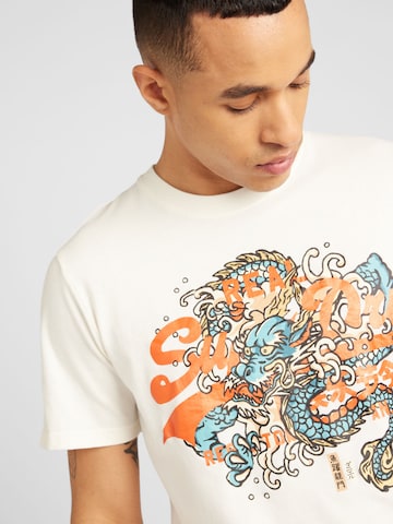 Superdry T-shirt 'Tokyo' i vit