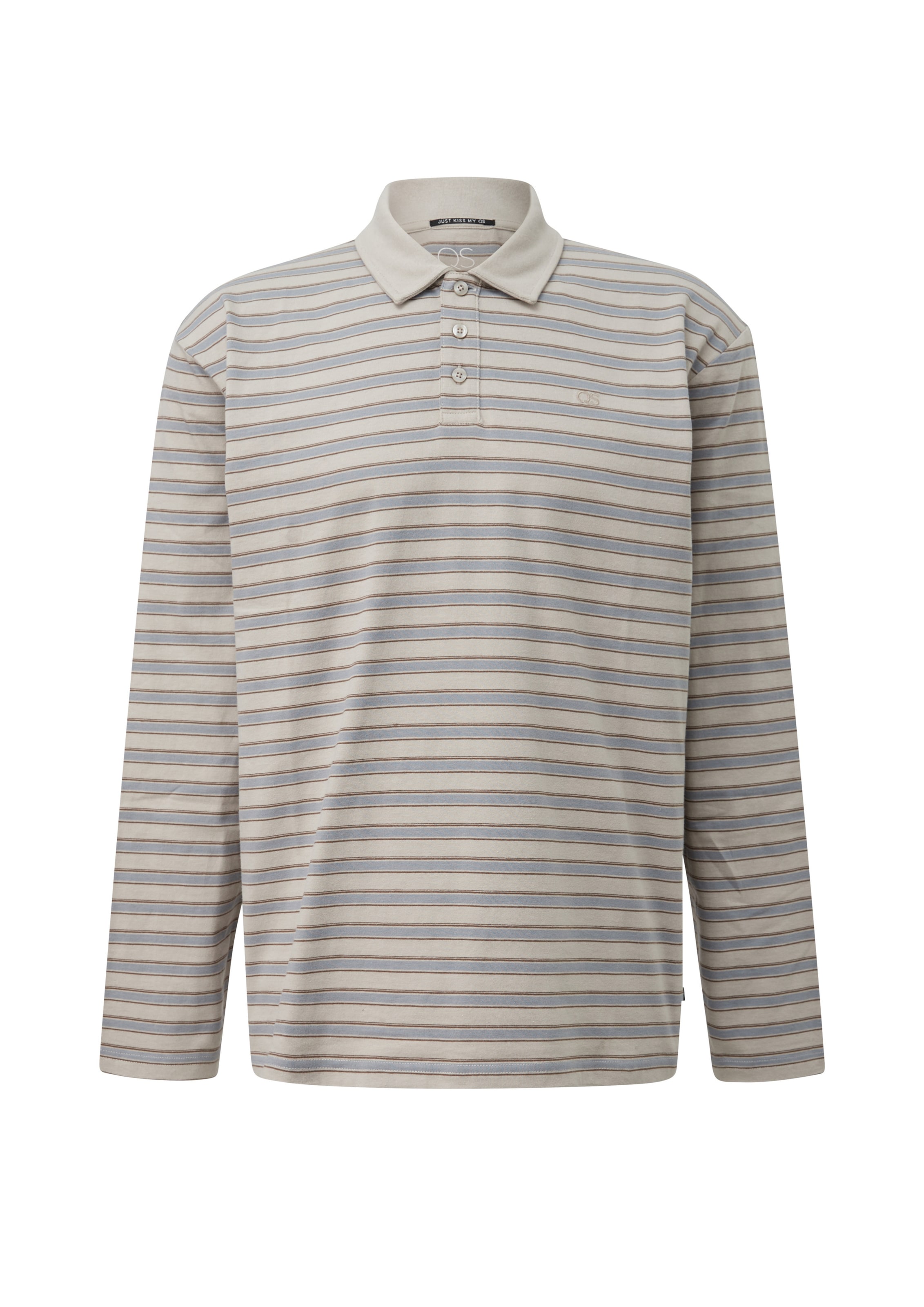 QS Shirt in L in Beige / Dark brown / Grey, Item view