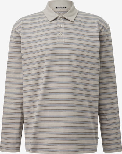 QS Poloshirt in L in beige / dunkelbraun / grau, Produktansicht