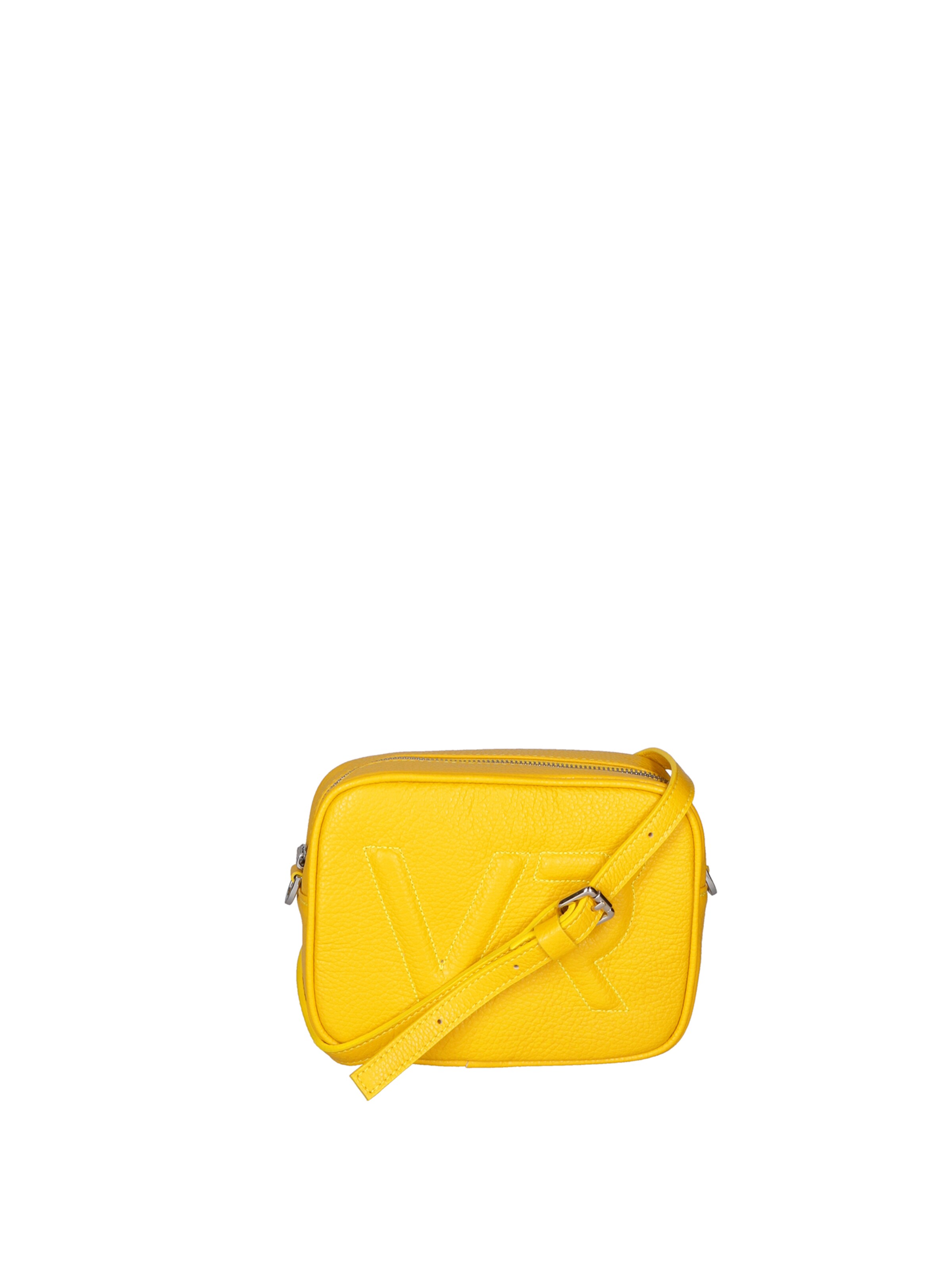 Borsa a tracolla 'Borsa a Tracolla Donna Pelle Virginia Rhinè Zip' di Virginia Rhinè in giallo