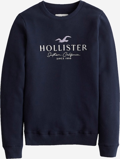 Bluză de molton HOLLISTER pe navy / alb, Vizualizare produs