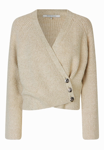 SECOND FEMALE Strickjacke 'Gerda' in beige, Produktansicht