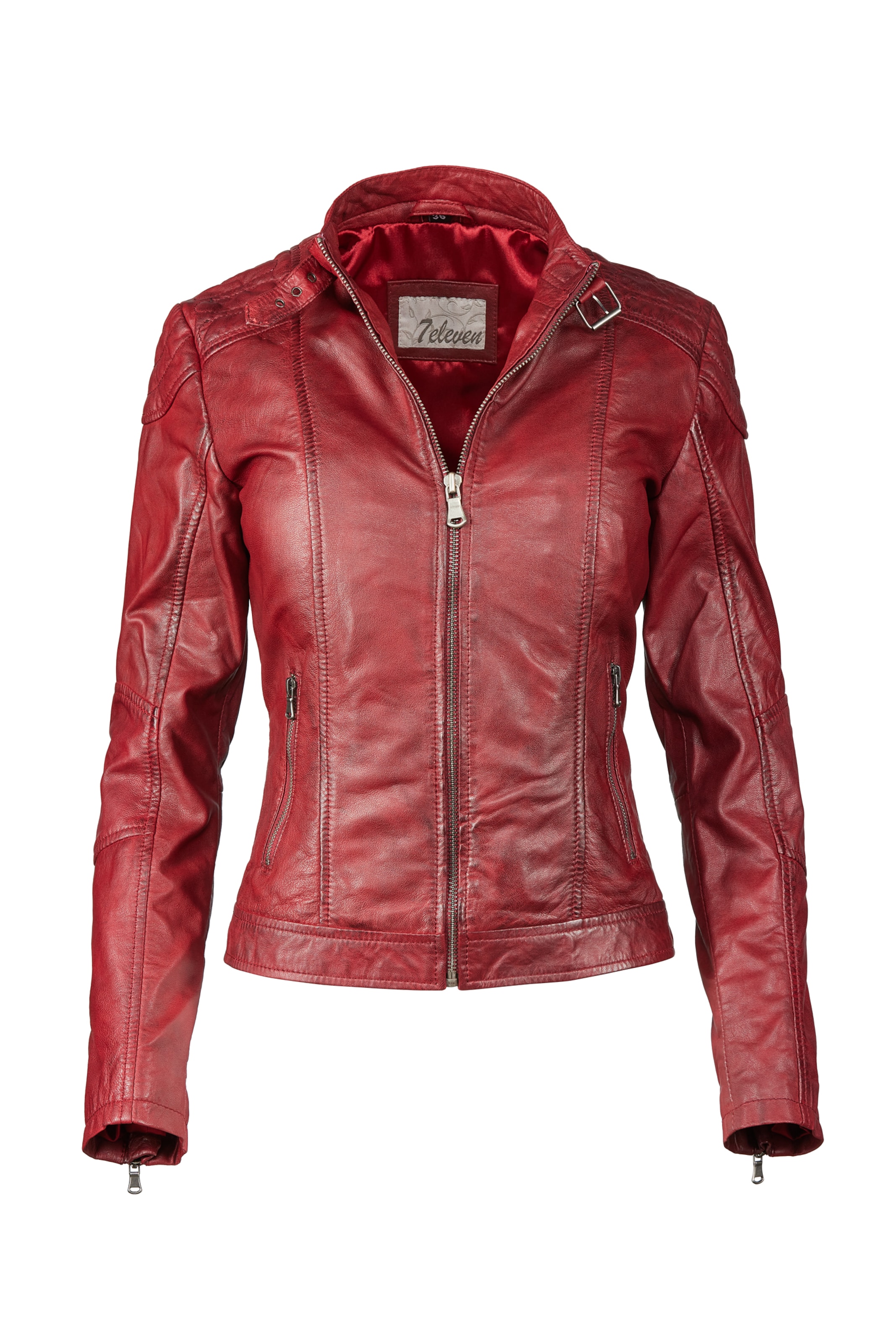 7ELEVEN Tussenjas 'SEGeorgia' in Rood: voorkant