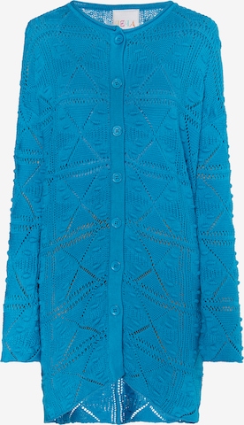 IZIA Gebreid vest 'Lomasi' in Blauw: voorkant