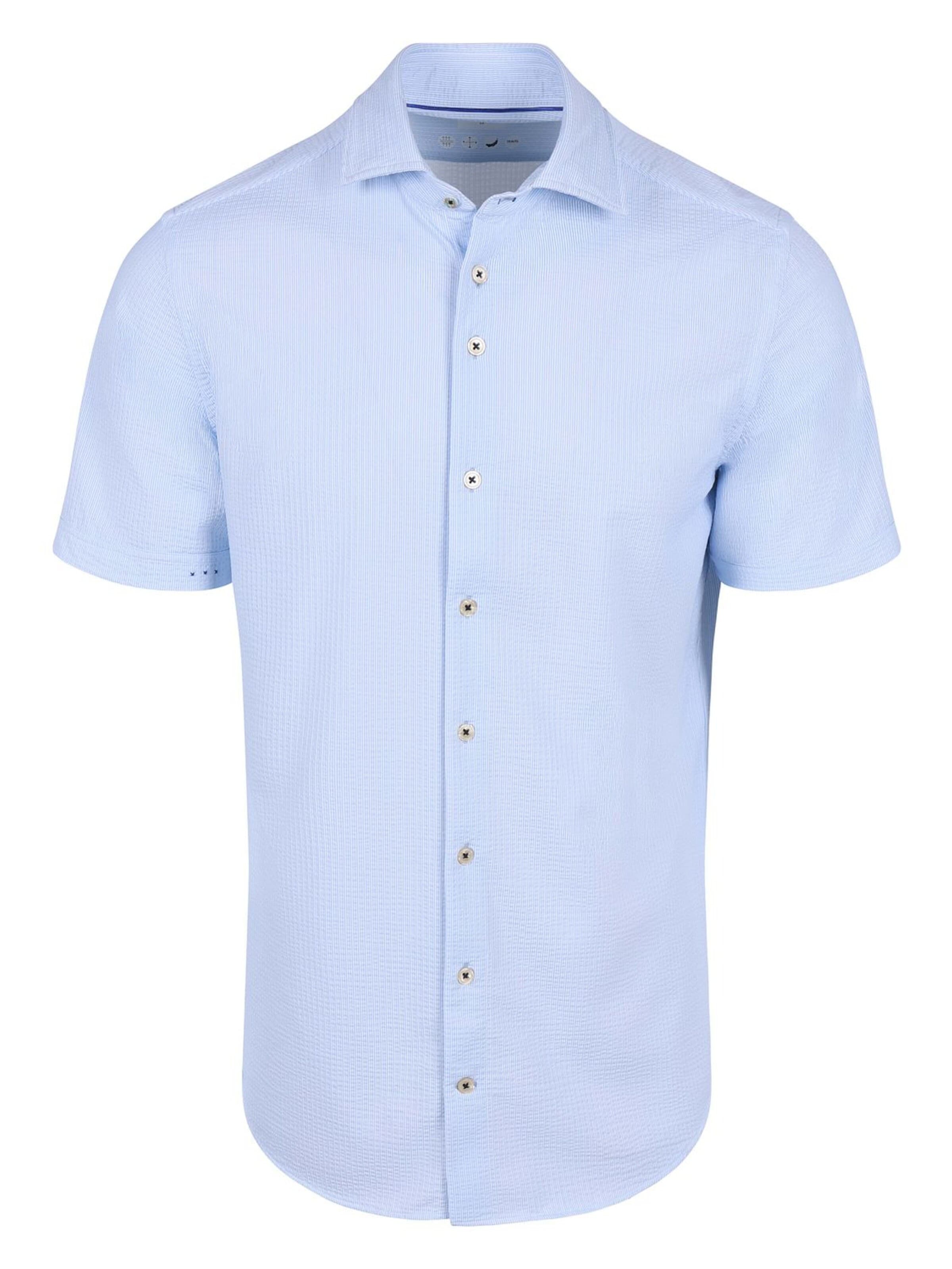R2 Amsterdam Regular fit Button Up Shirt in Blue: front