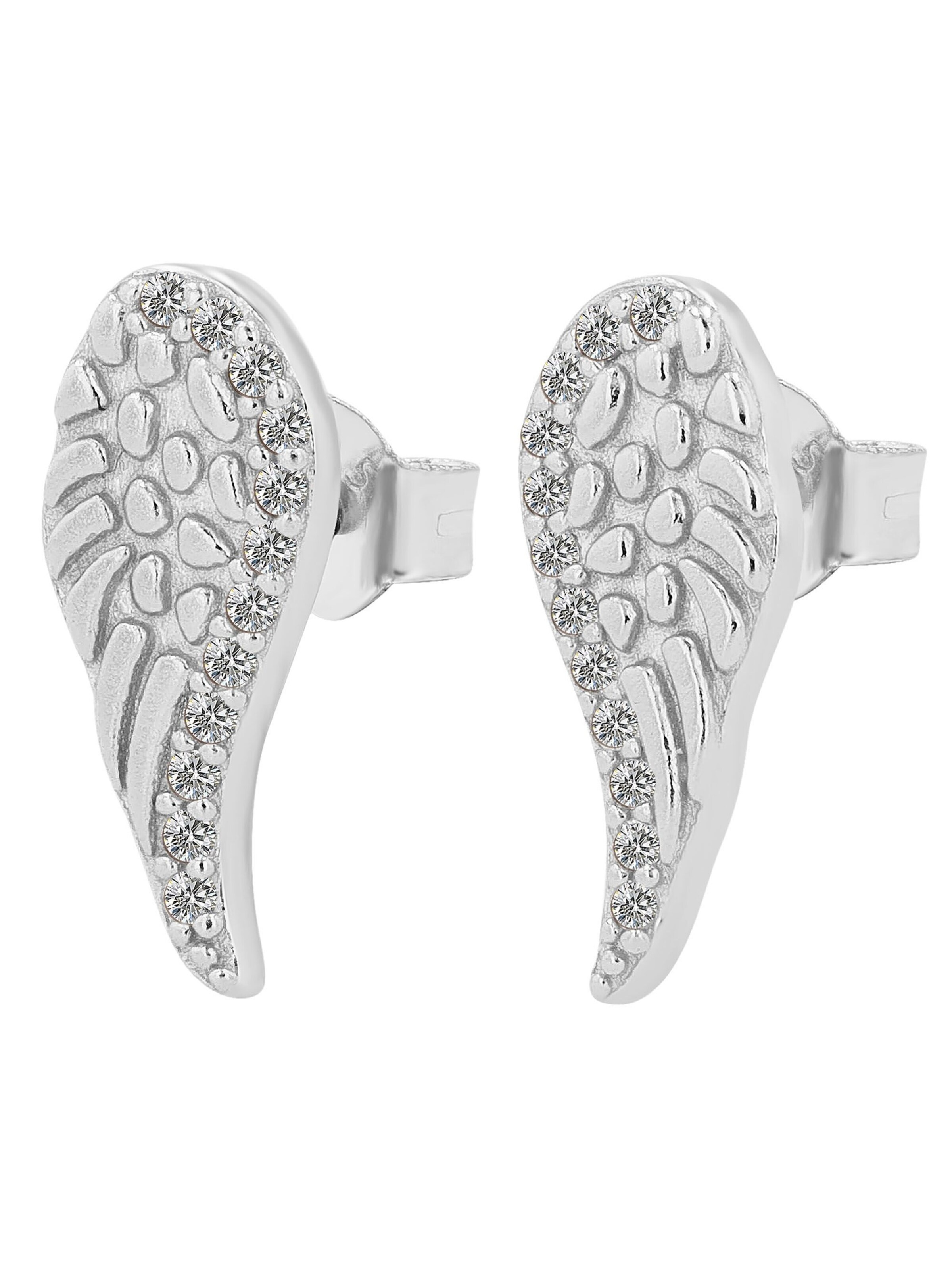 Akzent Earrings '"Gela" aus 925 Sterlingsilber, rhodiniert, langlebig' in Silver