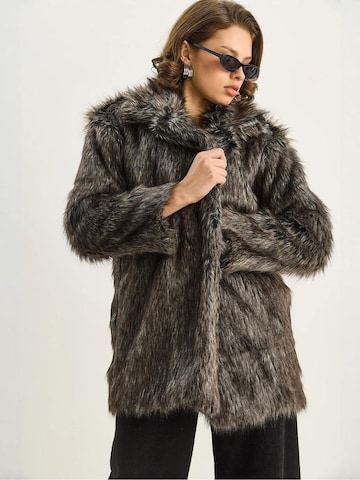 Bianco Lucci Winter Coat in Grey