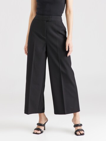 Wide Leg Pantalon à plis 'Vicky' ABOUT YOU x Iconic by Tatiana Kucharova en noir : devant