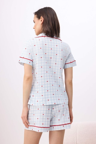 Trendyol - Pijama de pantalón corto en azul