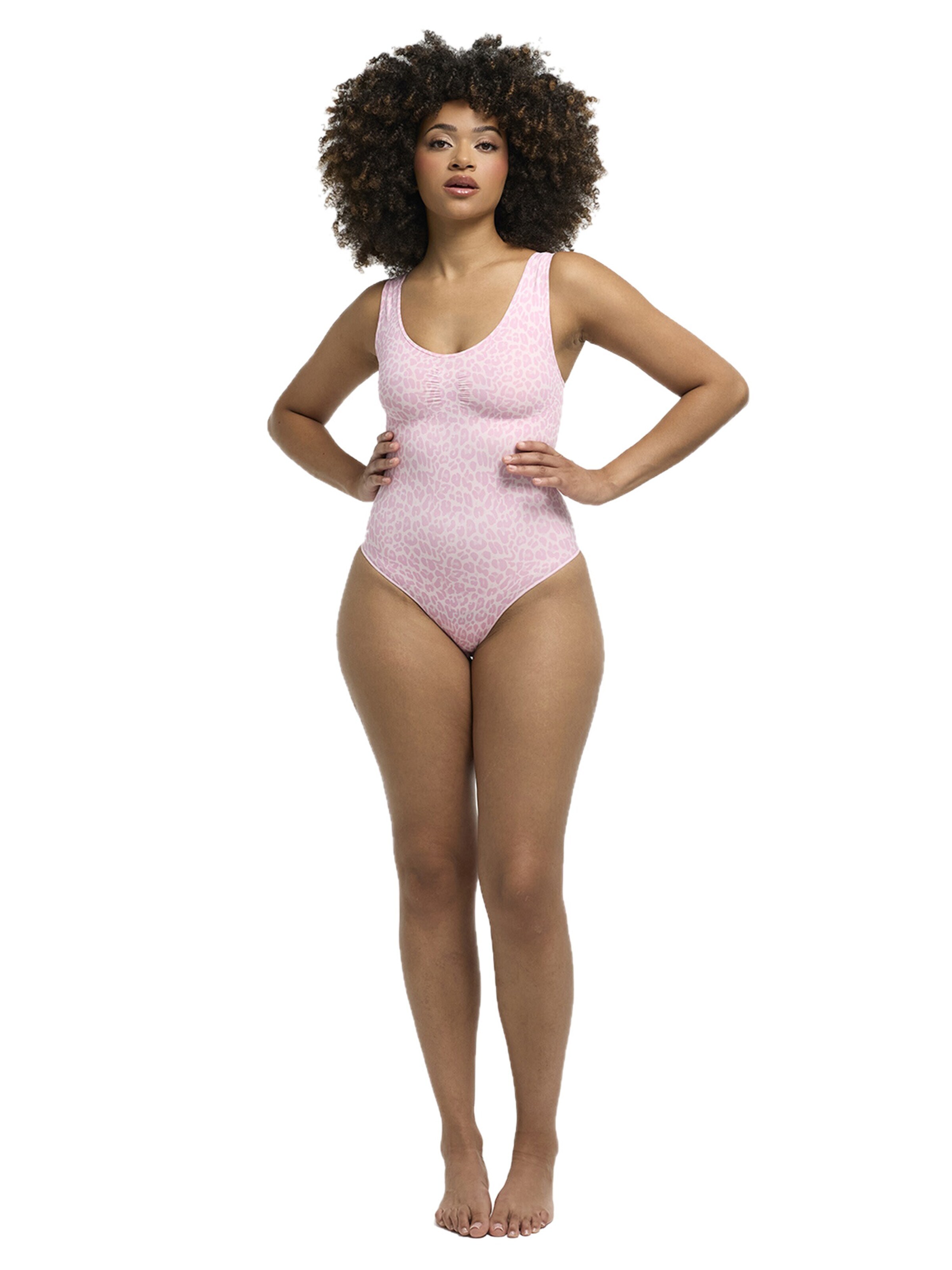 cfab Formujúce body 'Tank Bodysuit Sculpting Shapewear mit Slip' - Ružová