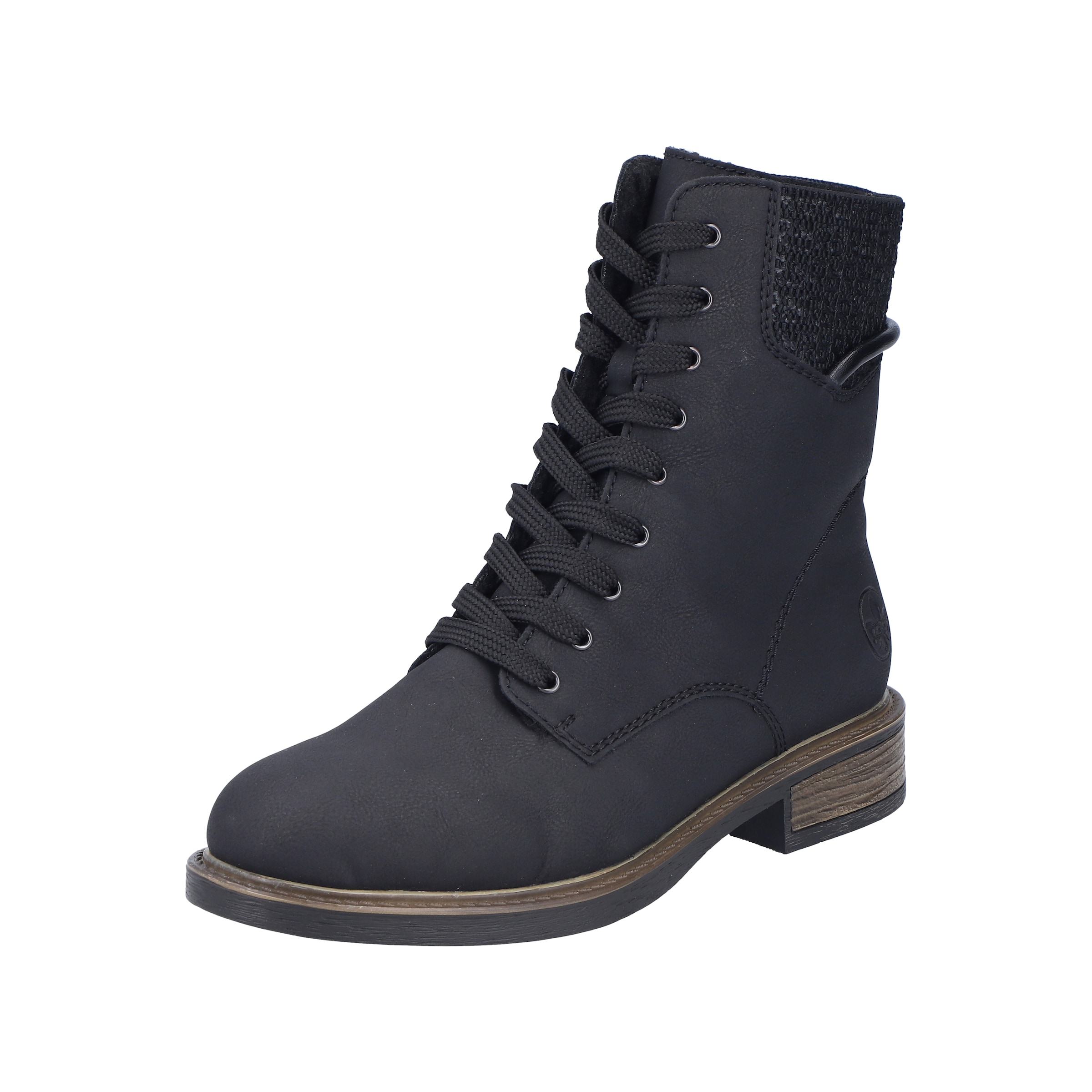 Bottines à lacets Rieker en noir : devant