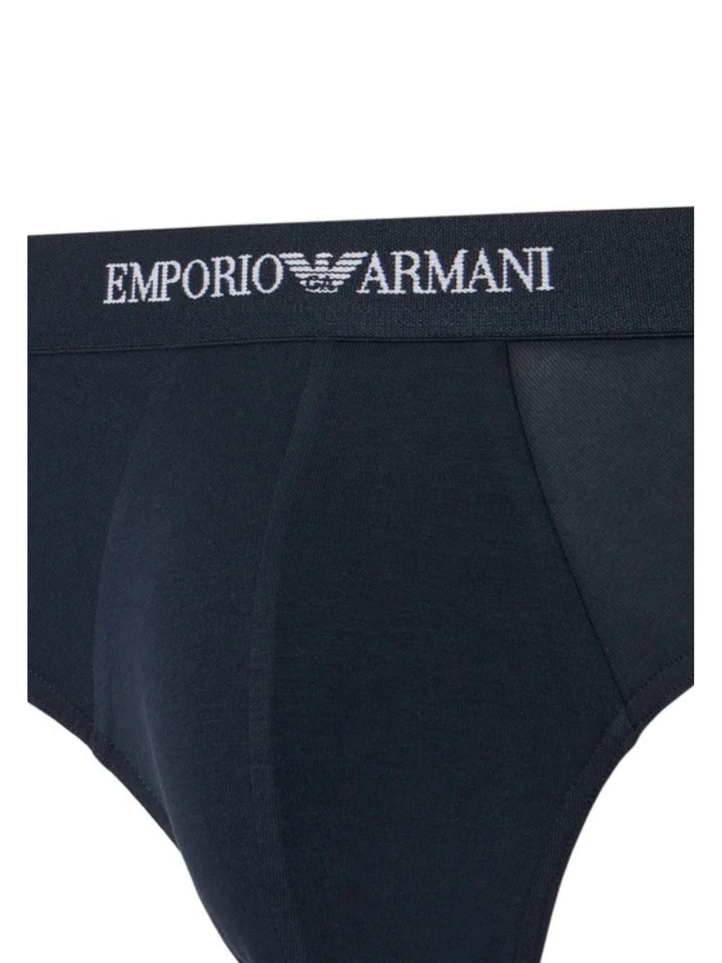 Emporio Armani Slip 'Pack of 3 stretch jersey briefs' in Blauw