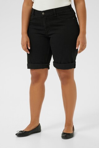 Regular Pantalon 'KCLaurina' KAFFE CURVE en noir : devant