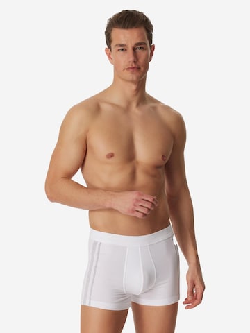 SCHIESSER Boxershorts '95/5 Stretch - Organic Cotton' in Wit: voorkant