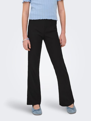 ONLY GIRLS Boot cut Leggings 'Kogfever' in Black: front