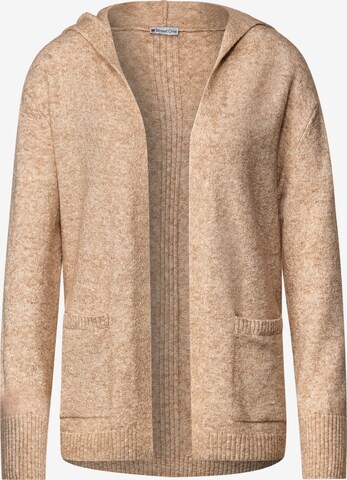 STREET ONE Knit Cardigan in Beige: front