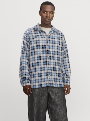 JACK & JONES Regular fit Button Up Shirt in Blue: front