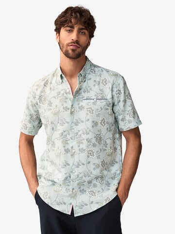 Next Regular fit Button Up Shirt in Blue: front