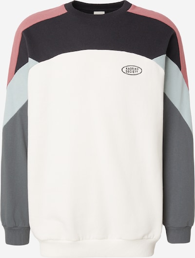 Kaotiko Sweater majica veličine S u boja slonovače / tamno zelena / lubenica roza / crna, Pregled proizvoda
