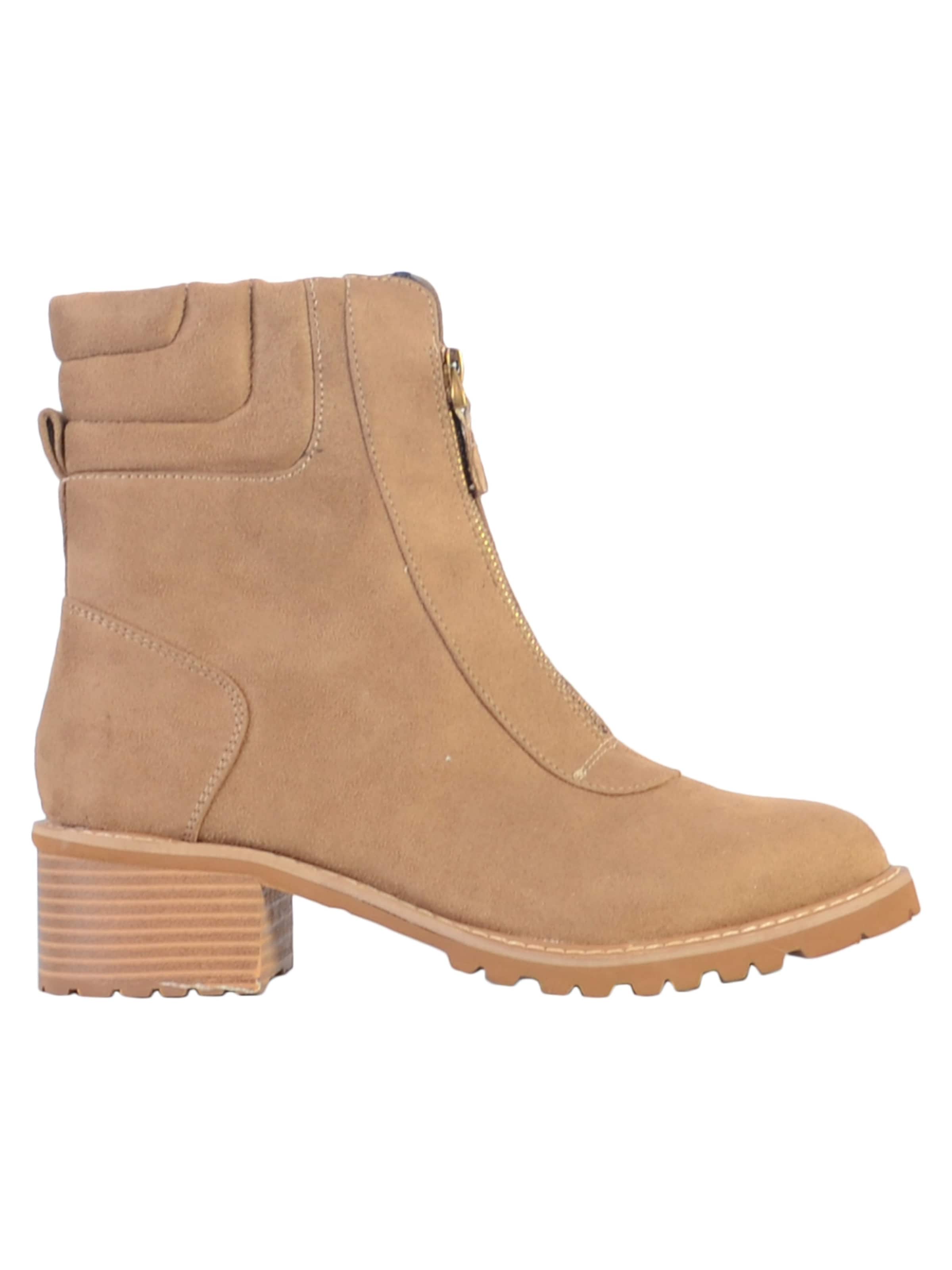 The Divine Factory Ankle boots 'Boot mit Reißverschluss' in Beige