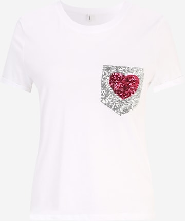 T-shirt 'NINKA' Only Petite en blanc : devant
