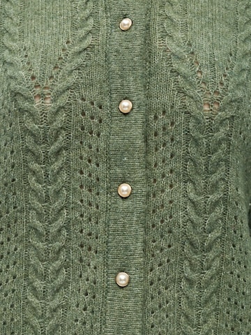 OBJECT Gebreid vest 'OBJFLORA' in Groen