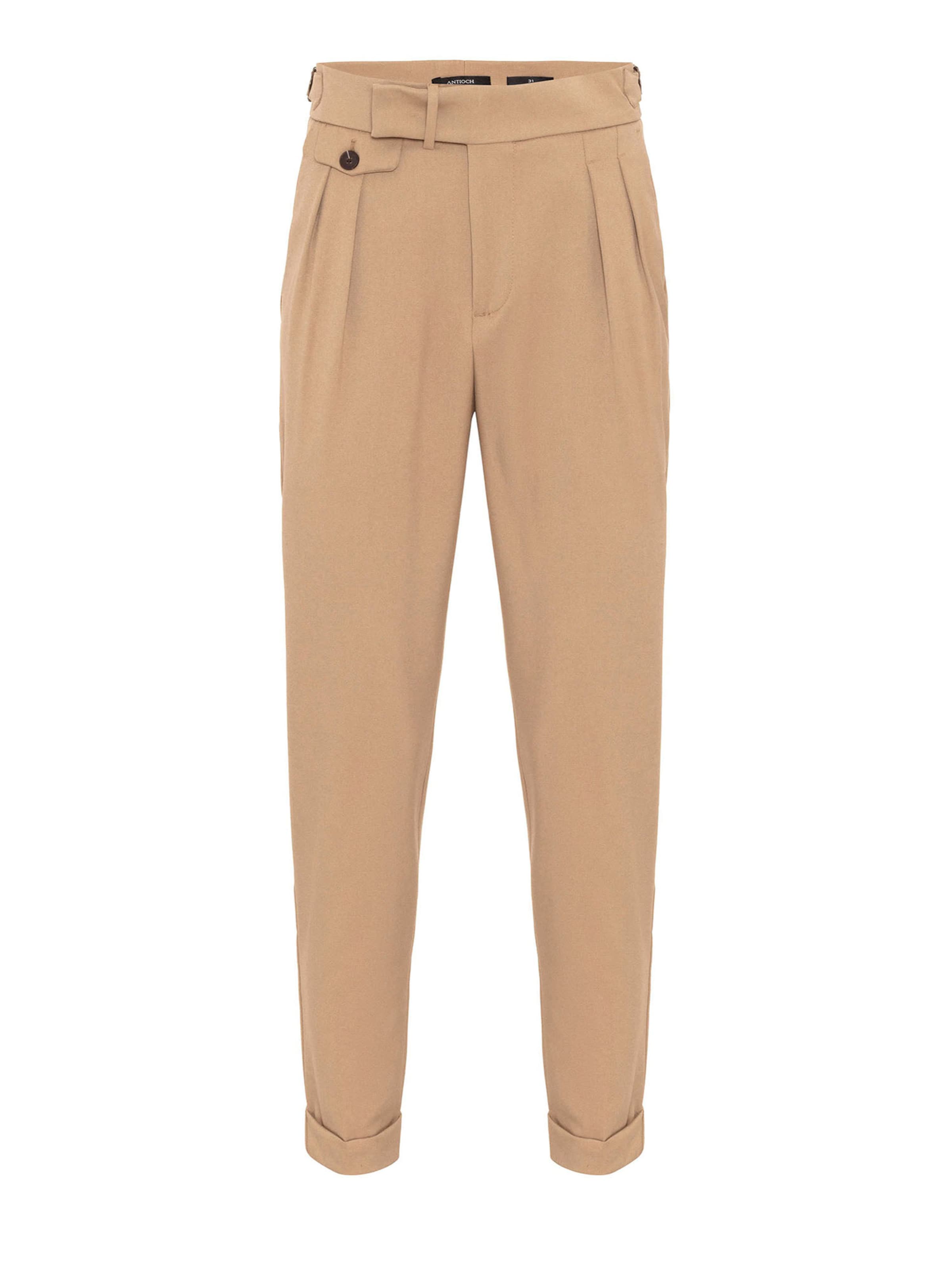 Regular Pantaloni cutați de la Antioch pe bej: față