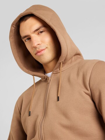 Only & Sons Regular fit Zip-Up Hoodie 'CERES' in Brown