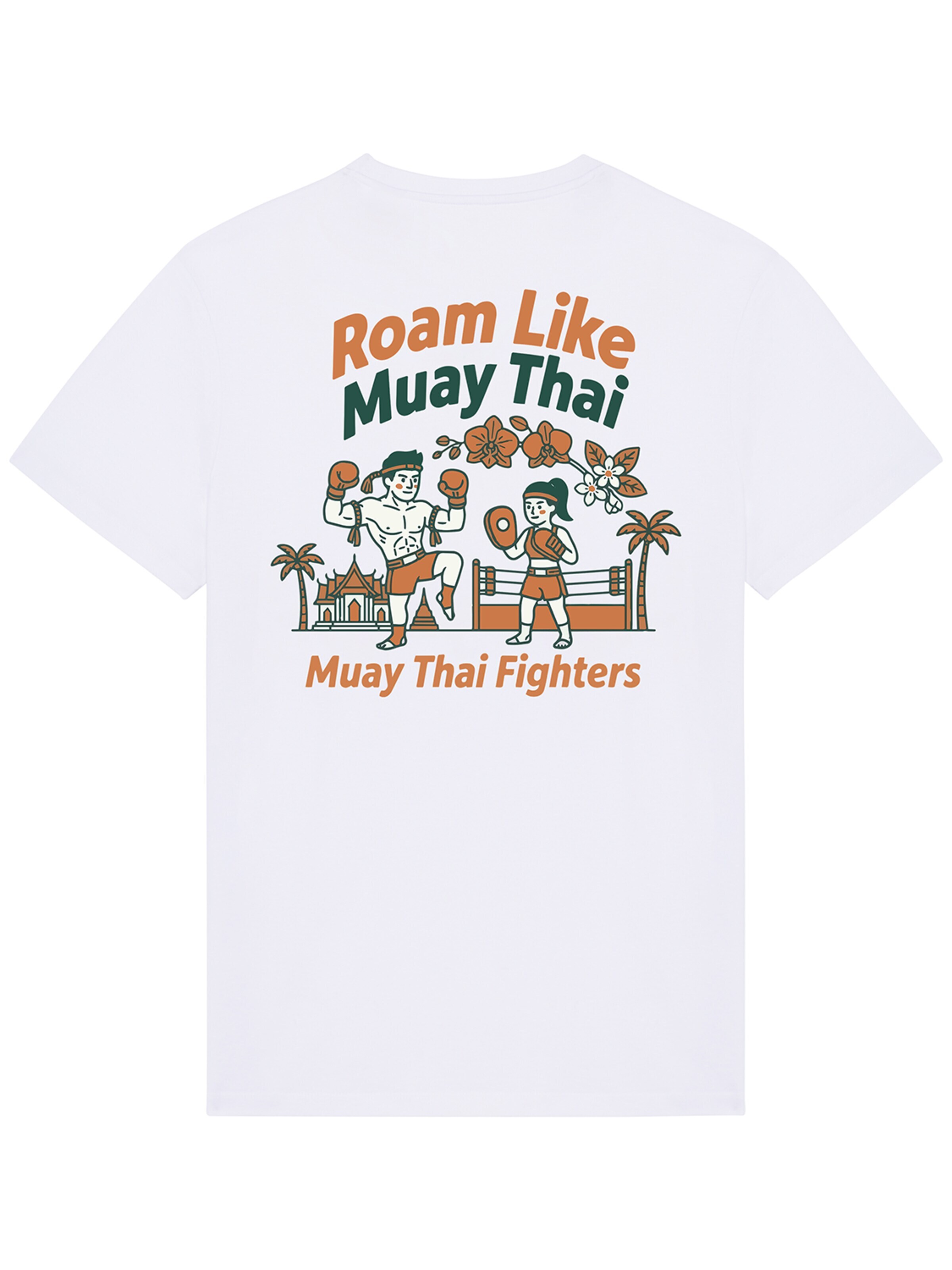 RoamLikeSummer Shirt 'Muay Thai Fighters' in White