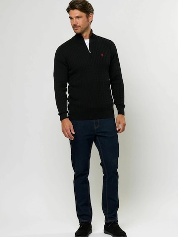U.S. POLO ASSN. Trui 'Romeo' in Zwart